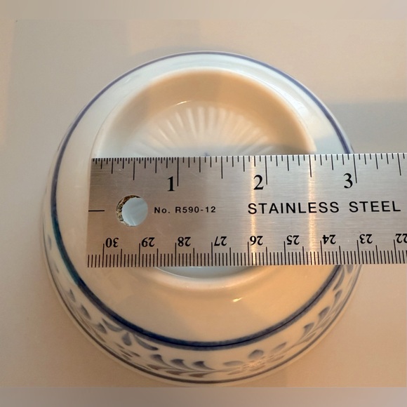 Signed Blue and White Porcelain Serving Bowl - Picture 4 of 14